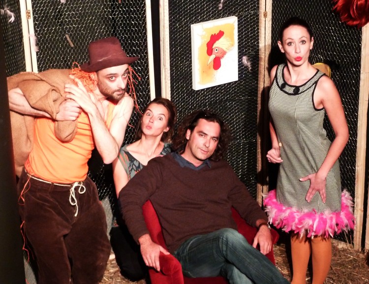 Philippe Lechermeier chez Madame la Poule - Compagnie La Pierre et le Tapis - avec François Dieuaide - Marie Valou - Céline Laguës