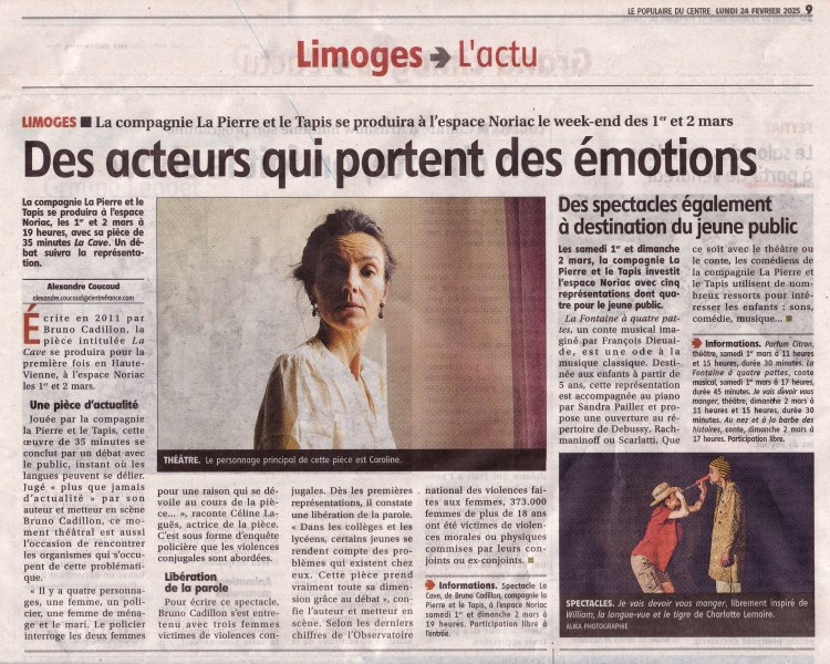 Aricle Noriac 2025 - Compagnie La Pierre et le Tapis